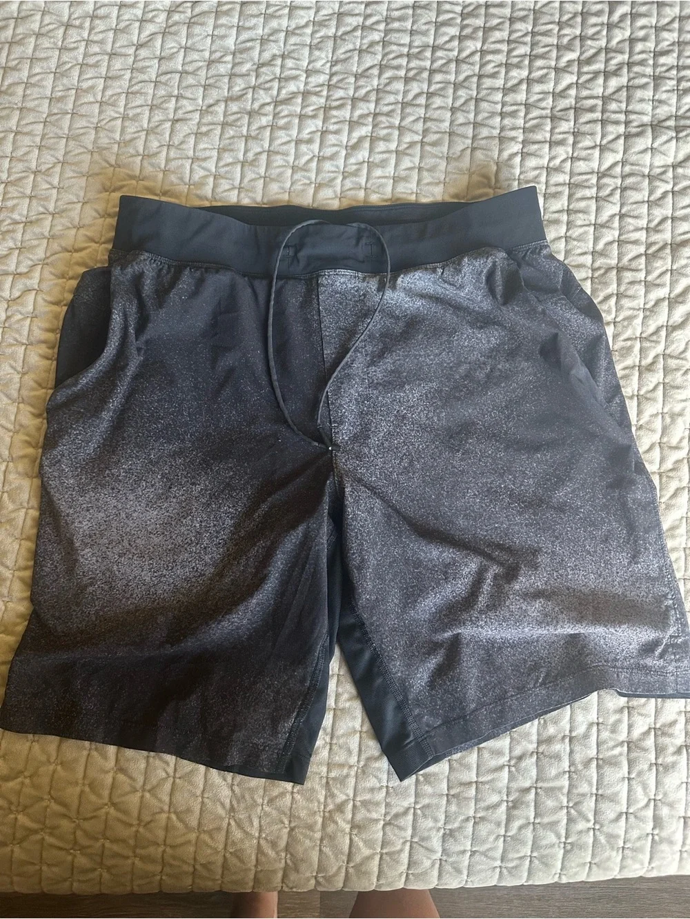 lululemon athletica Men's Black Speckled Athletic Shorts